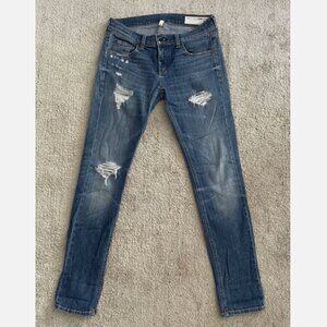 Rag & Bone Dre Distressed Jeans in Erv's Wash Women's Size 26